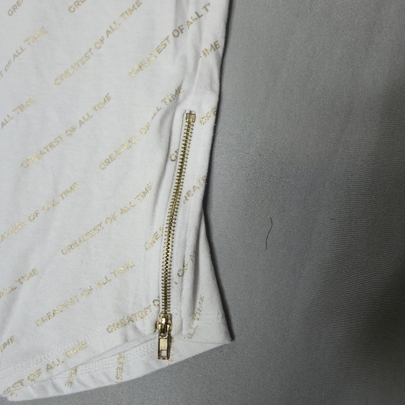 Urban Black Men's GOAT White And Gold Short Sleeve Tee Size M - Picture 5 of 11